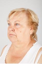 Head Woman White Overweight Wrinkles Street photo references